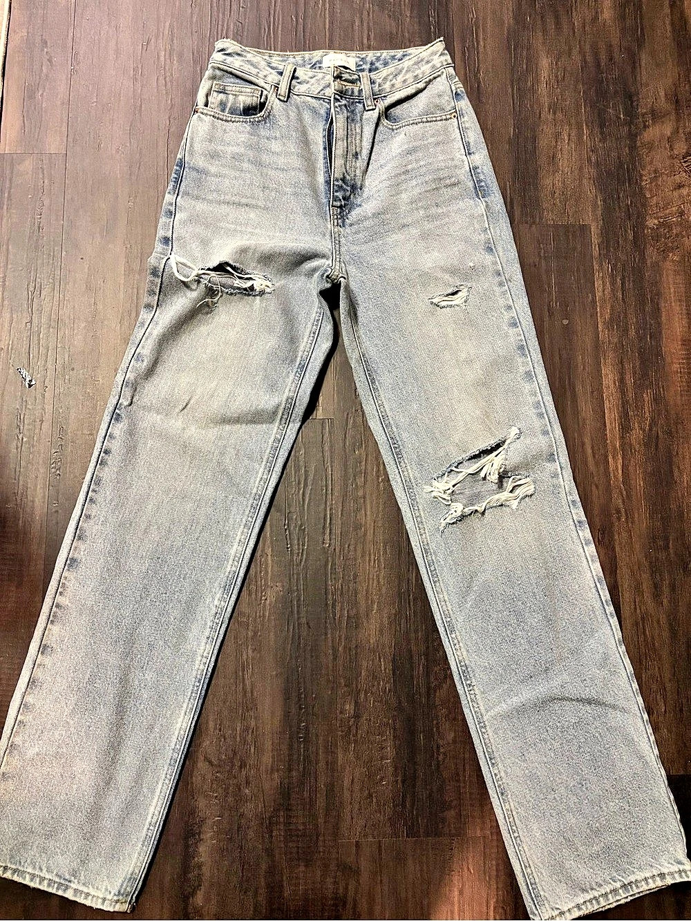 PacSun 90s Boyfriend Blue Distressed Jeans Waist 26